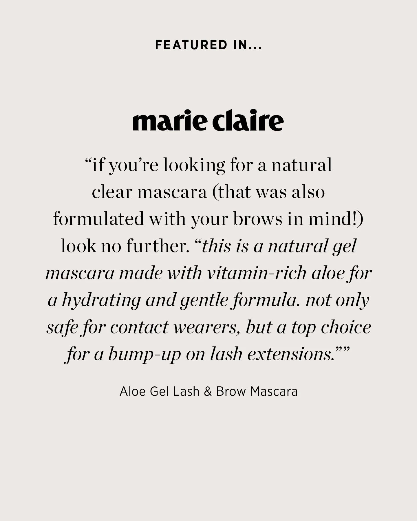 Aloe Gel Lash & Brow Mascara
