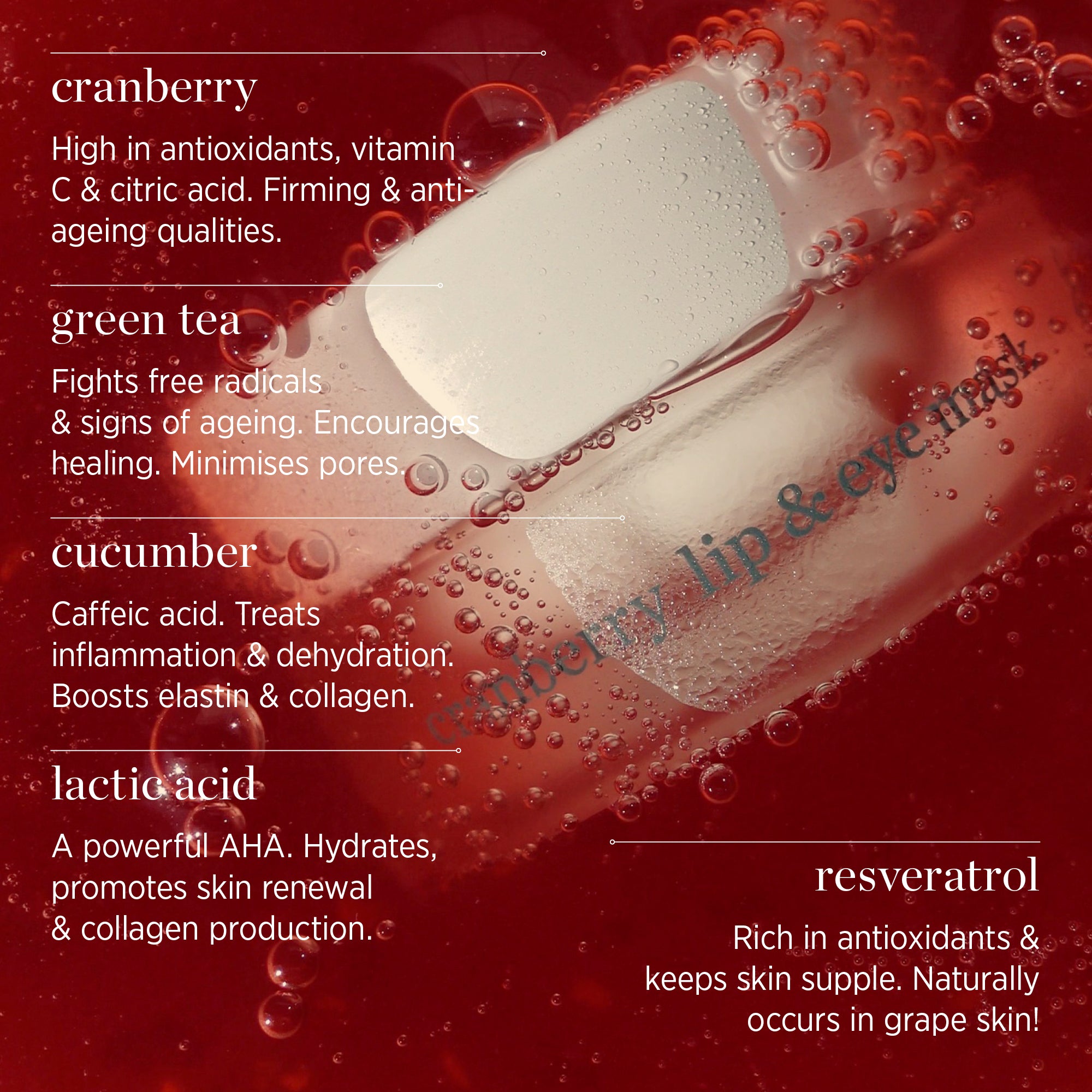 Cranberry Lip & Eye Mask