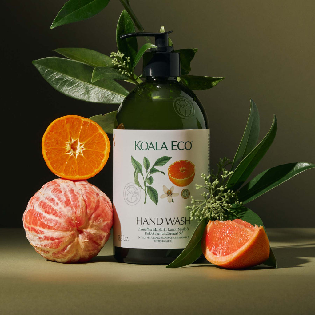 Mandarin, Lemon Myrtle & Pink Grapefruit  Hand Wash - Apothecary Glass Bottle