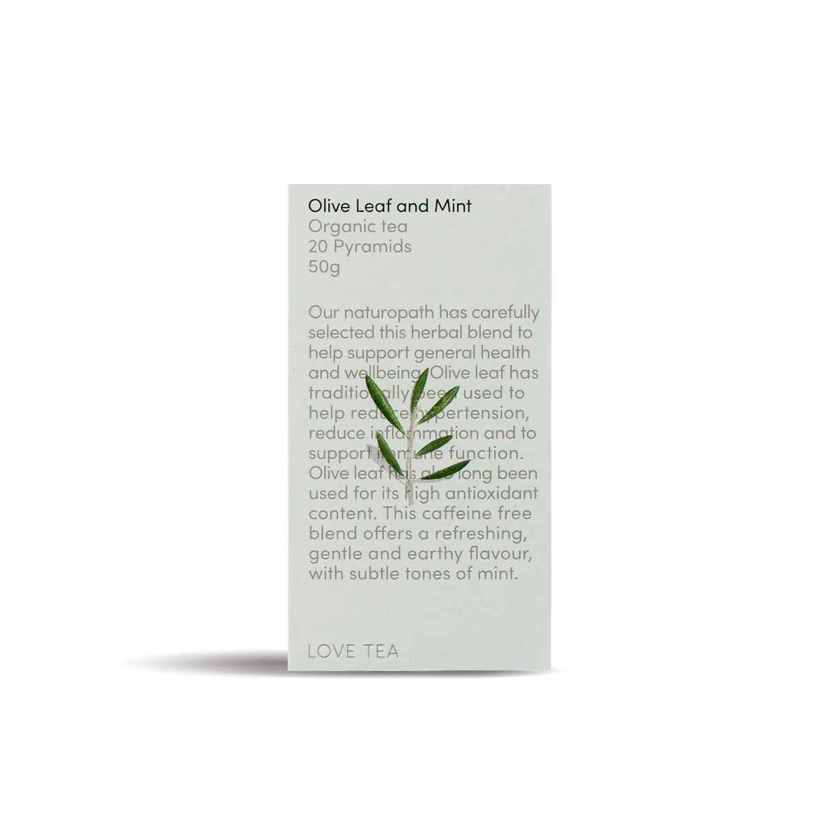Olive Leaf and Mint Pyramid Tea Bags